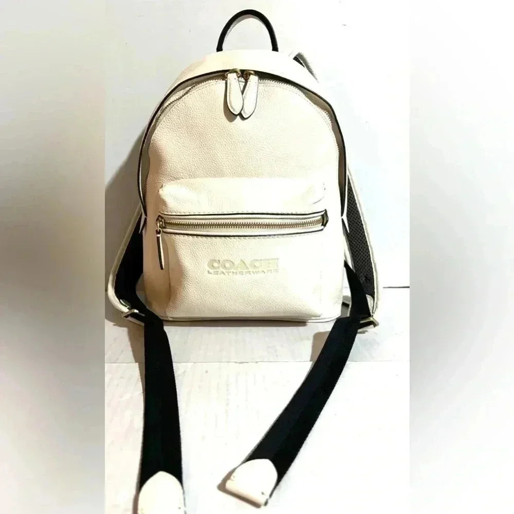 Coach charter white leather lobackpack